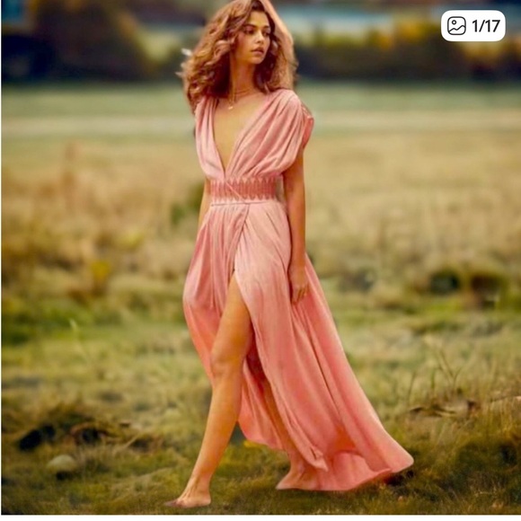 Free People Dresses & Skirts - Free people Devon gauzy casual Pink Maxi Dress Sz large L